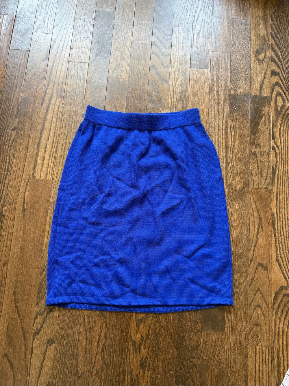 St. John Royal Blue Knit Pencil Skirt